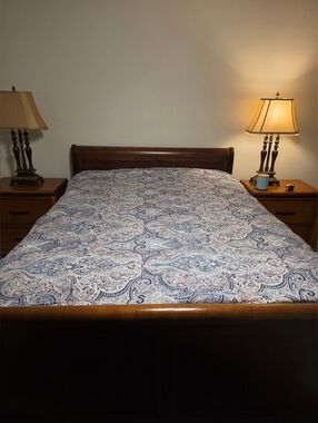 Ralph Lauren Paisley 100% Cotton Queen Reversible Comforter Multicolor